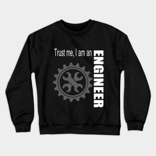 Engineer text, best engineering design with gear image Crewneck Sweatshirt